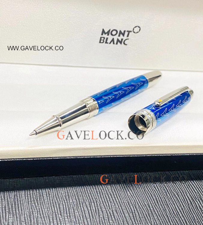 Luxury Copy Mont Blanc Petit Prince Classique 145 Bright Blue Rollerball
